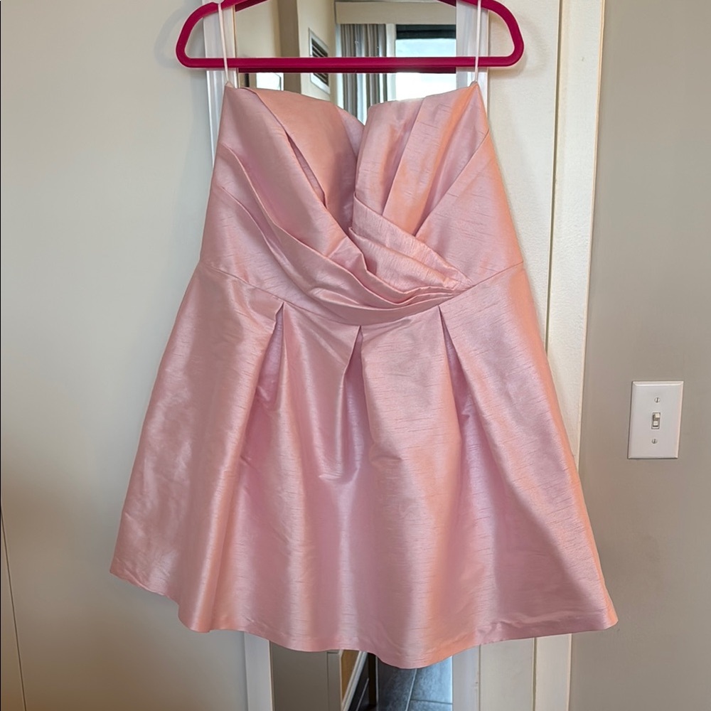 Elegant Pink Strapless Dress